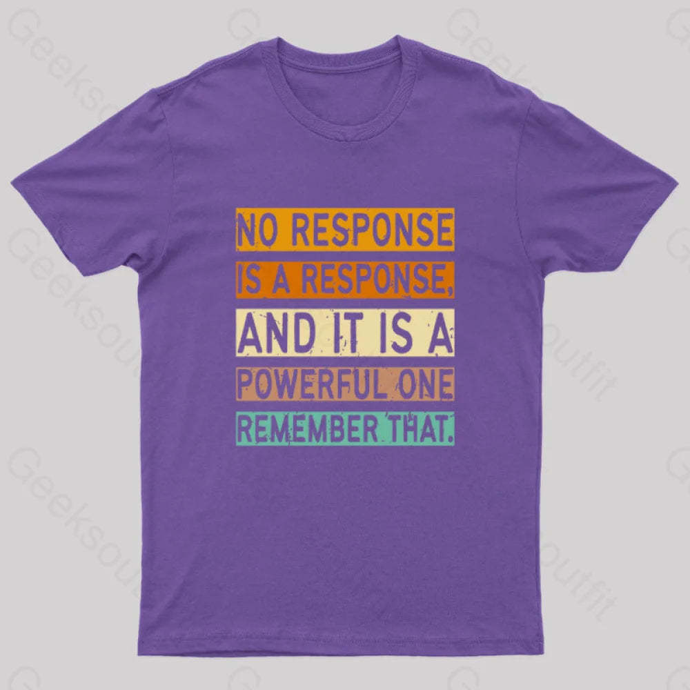 No Response Is A Nerd T-Shirt Purple / S