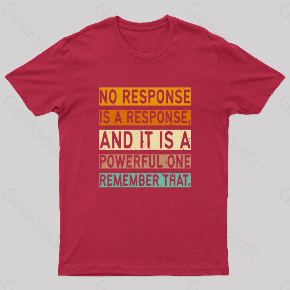 No Response Is A Nerd T-Shirt Red / S