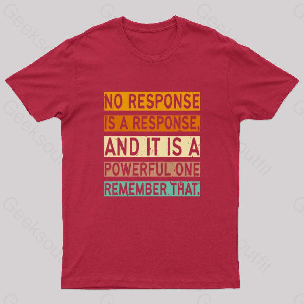 No Response Is A Nerd T-Shirt Red / S