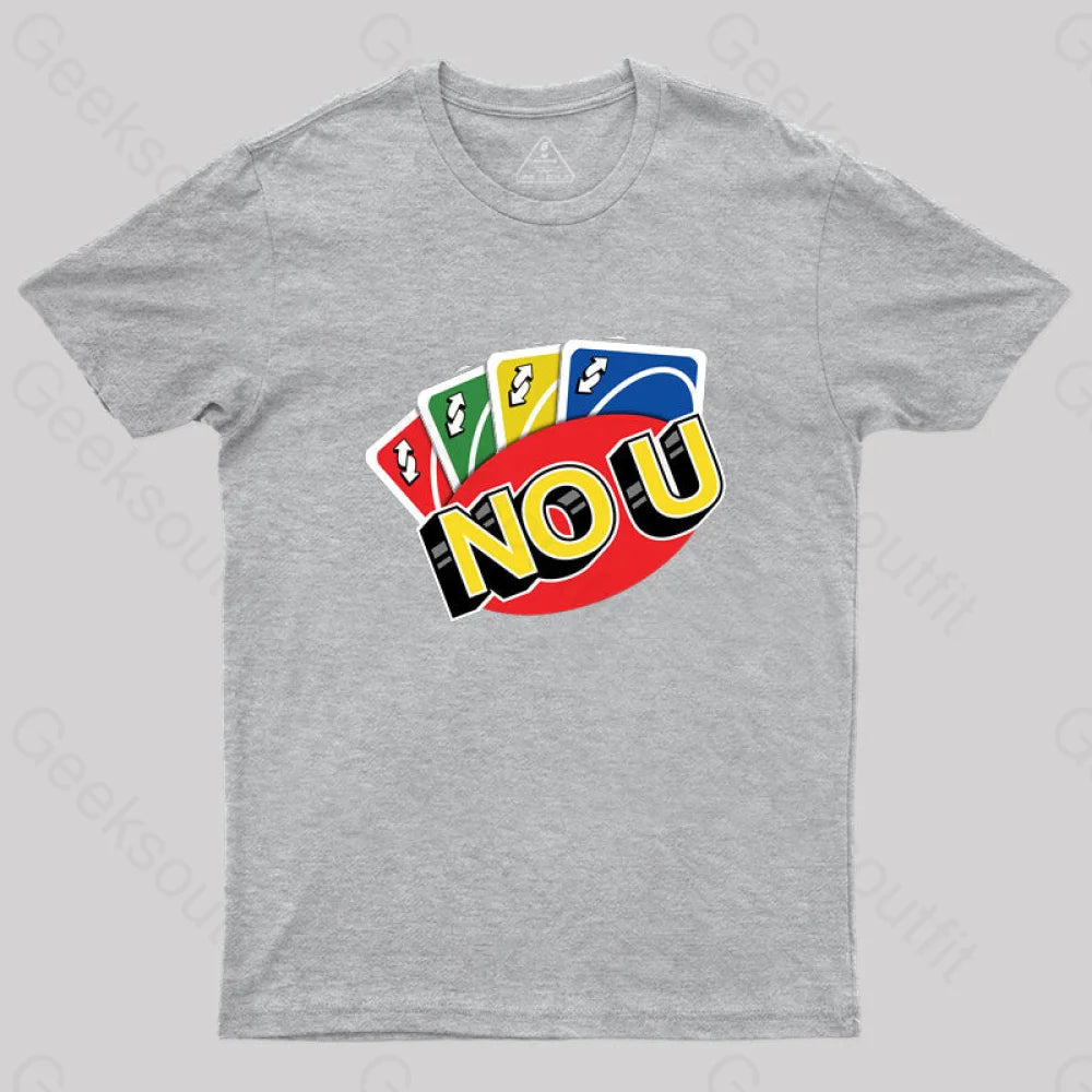 No U Funny Game T-Shirt Grey / S