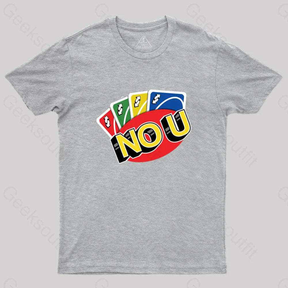 No U Funny Game T-Shirt Grey / S