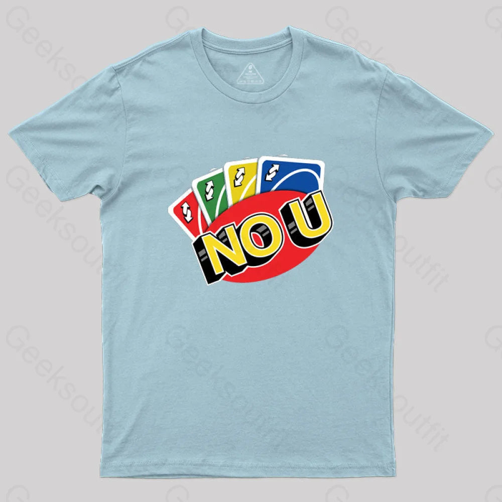 No U Funny Game T-Shirt Light Blue / S