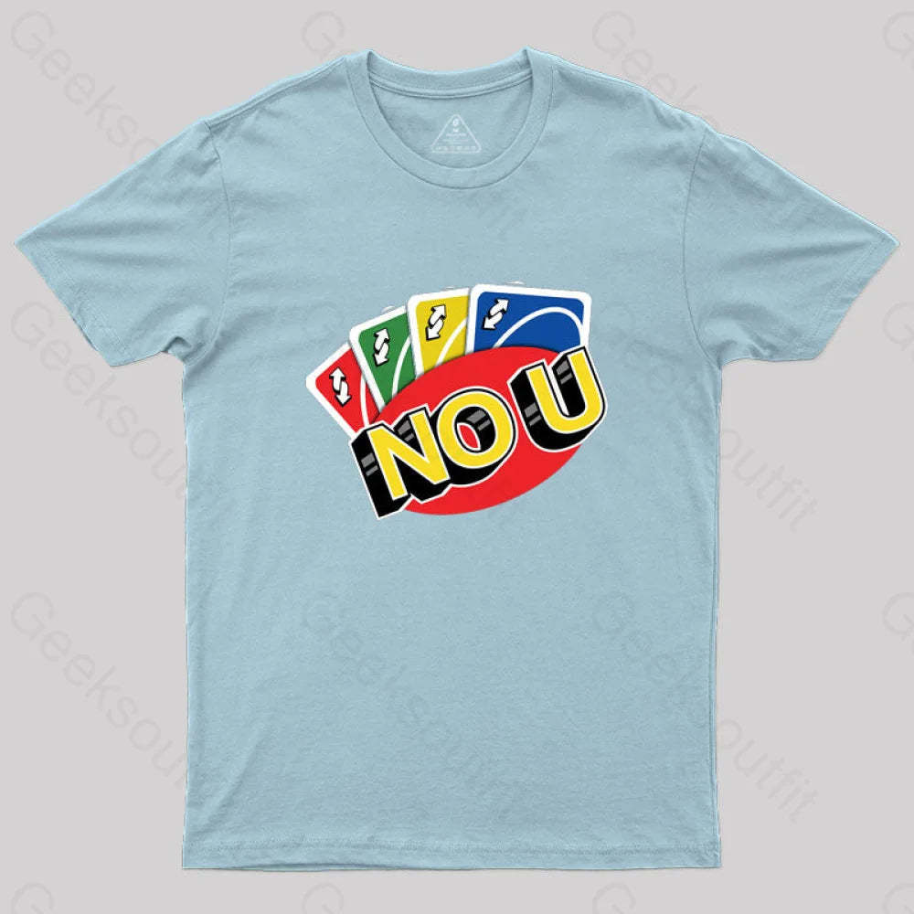 No U Funny Game T-Shirt Light Blue / S