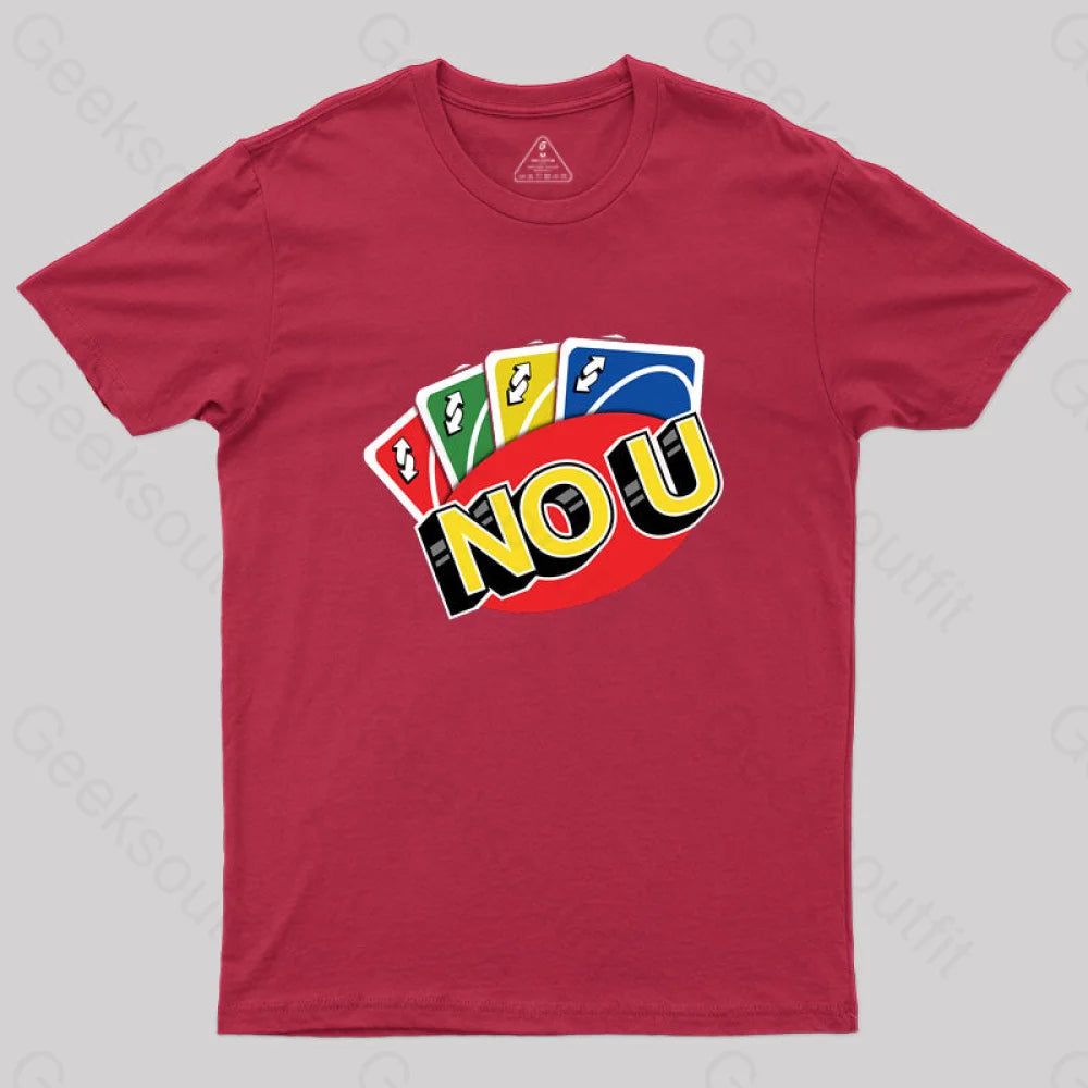 No U Funny Game T-Shirt Red / S