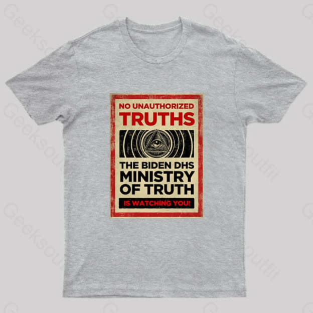 No Unauthorized Truths Nerd T-Shirt Grey / S