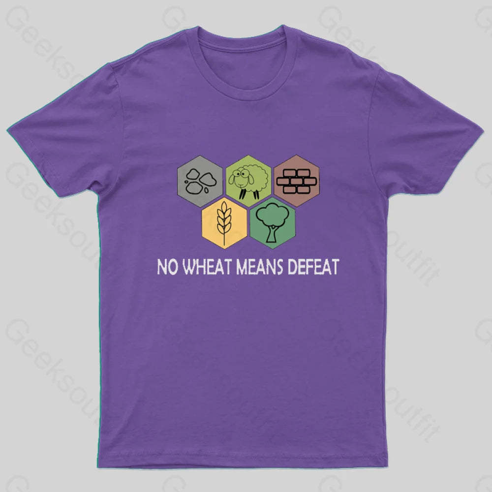 No Wheat Means Defeat Geek T-Shirt Purple / S