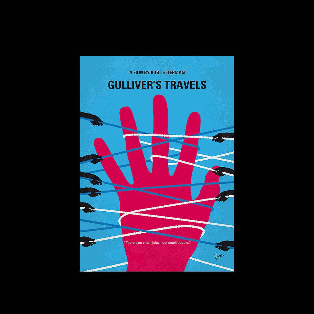 No967 My Gullivers Travels Minimal Movie Poster Nerd T-Shirt