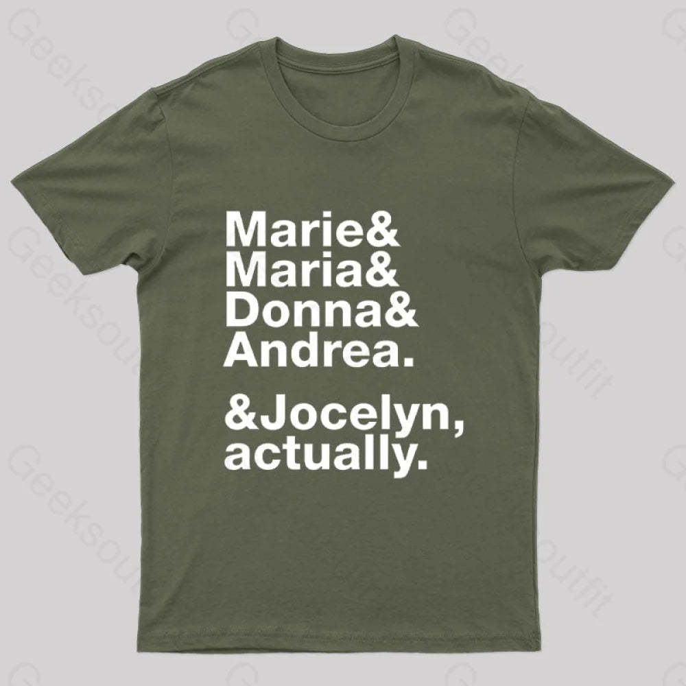 Nobel Wome Nerd T-Shirt Army Green / S