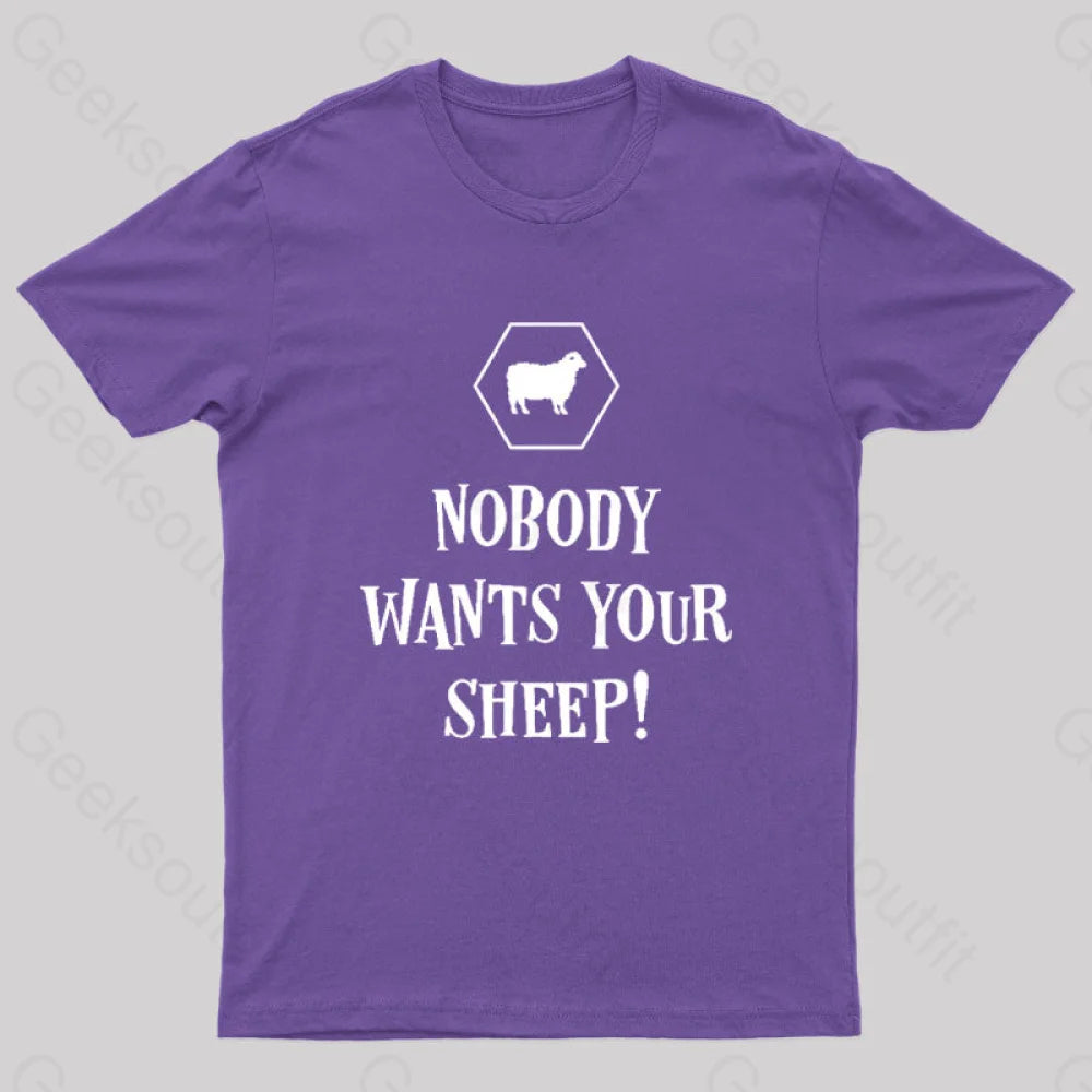 Nobody Wants Your Sheep Funny Boardgames Geek T-Shirt Purple / S