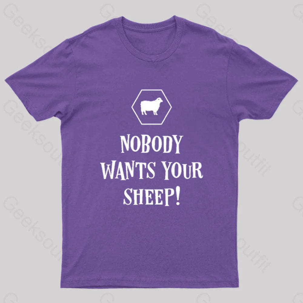 Nobody Wants Your Sheep Funny Boardgames Geek T-Shirt Purple / S