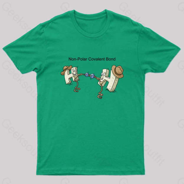 Non-Polar Covalent Bond Nerd T-Shirt Green / S