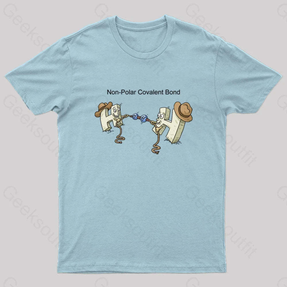 Non-Polar Covalent Bond Nerd T-Shirt Light Blue / S
