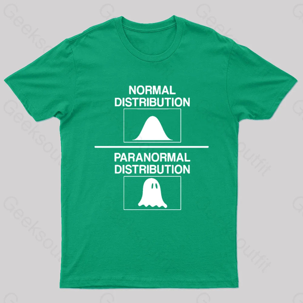 Normal Distribution Paranormal Nerd T-Shirt Green / S