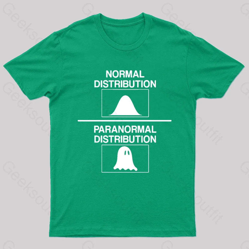 Normal Distribution Paranormal Nerd T-Shirt Green / S