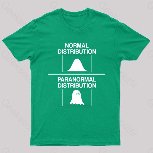 Normal Distribution Paranormal Nerd T-Shirt Green / S