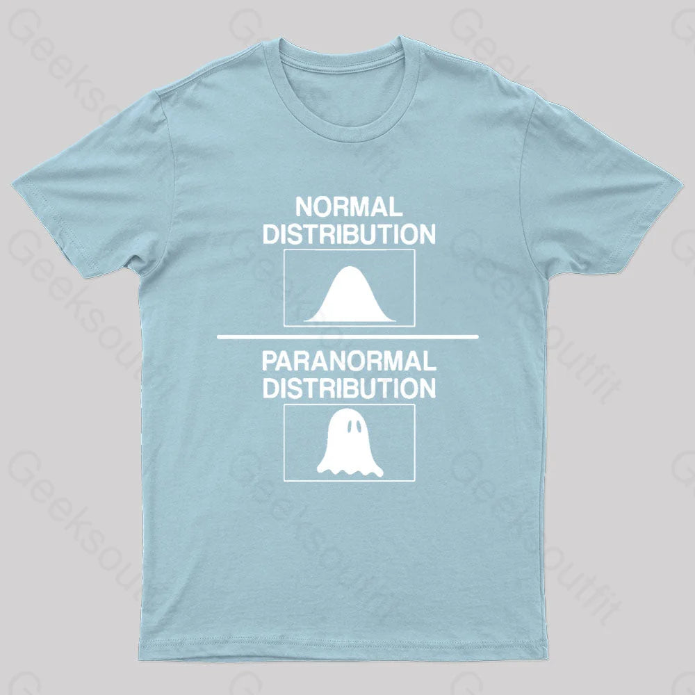 Normal Distribution Paranormal Nerd T-Shirt Light Blue / S
