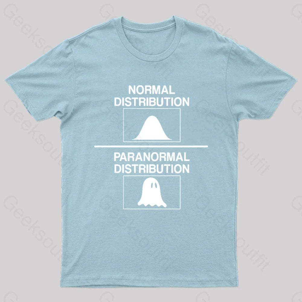 Normal Distribution Paranormal Nerd T-Shirt Light Blue / S