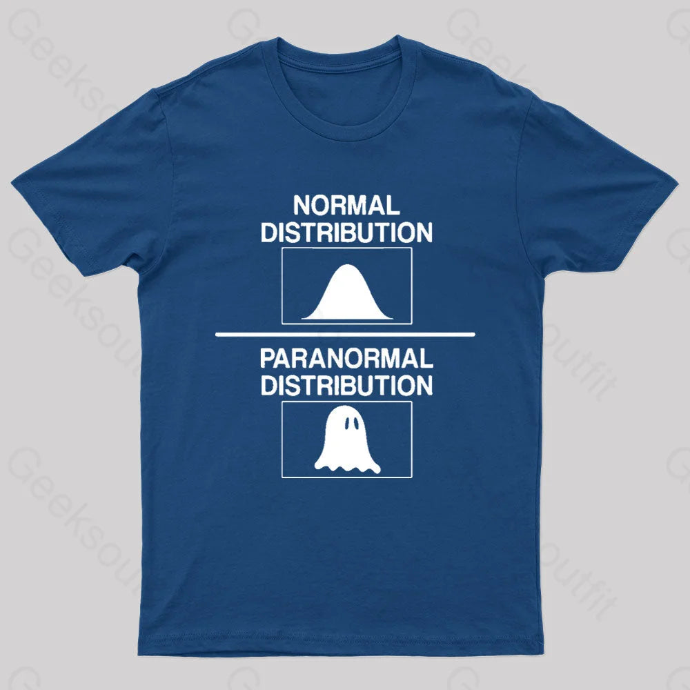 Normal Distribution Paranormal Nerd T-Shirt Navy / S