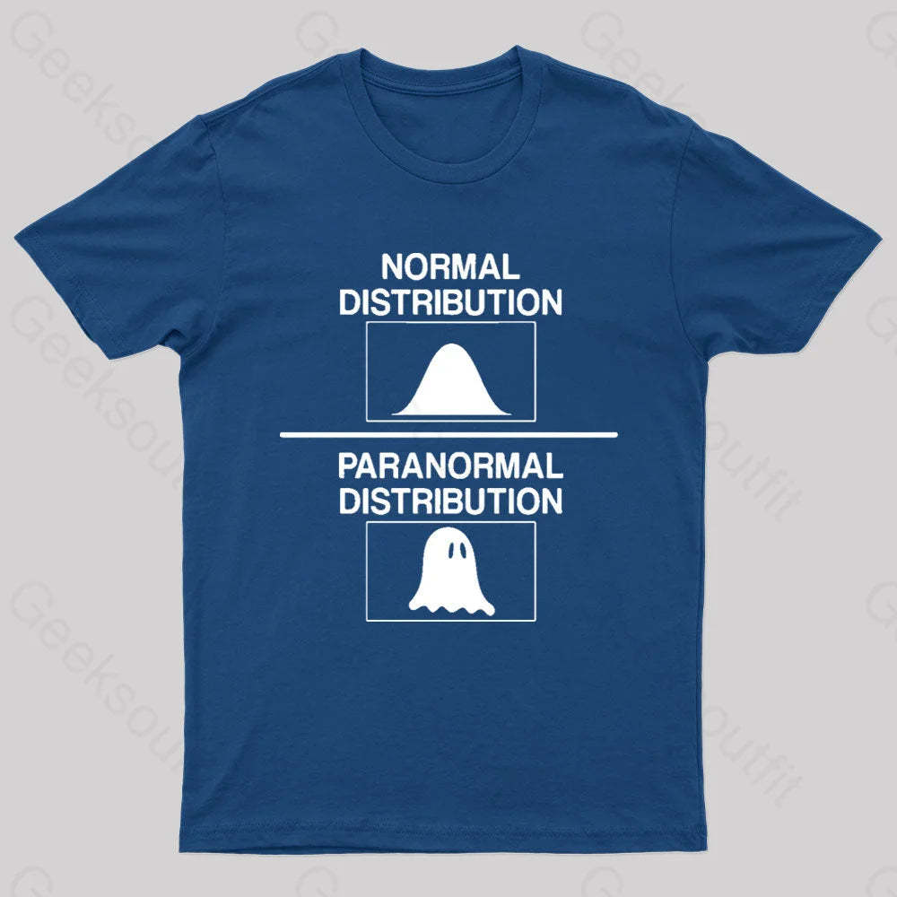 Normal Distribution Paranormal Nerd T-Shirt Navy / S
