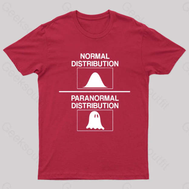 Normal Distribution Paranormal Nerd T-Shirt Red / S