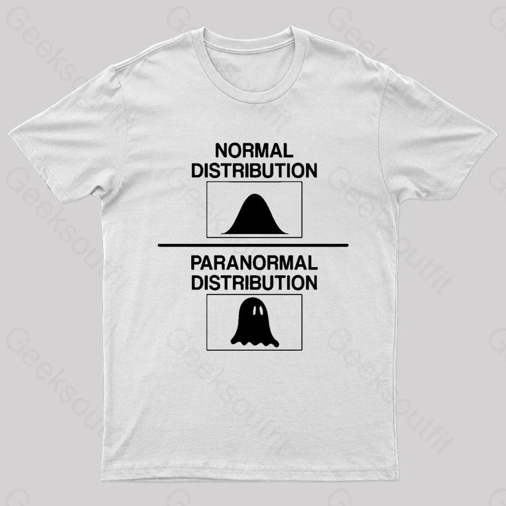Normal Distribution Paranormal Nerd T-Shirt White / S