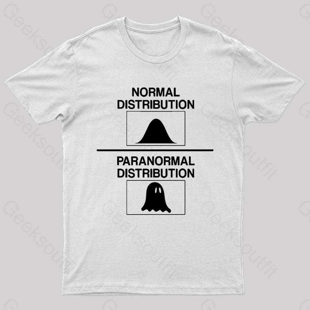 Normal Distribution Paranormal Nerd T-Shirt White / S
