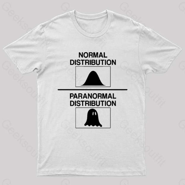 Normal Distribution Paranormal Nerd T-Shirt White / S