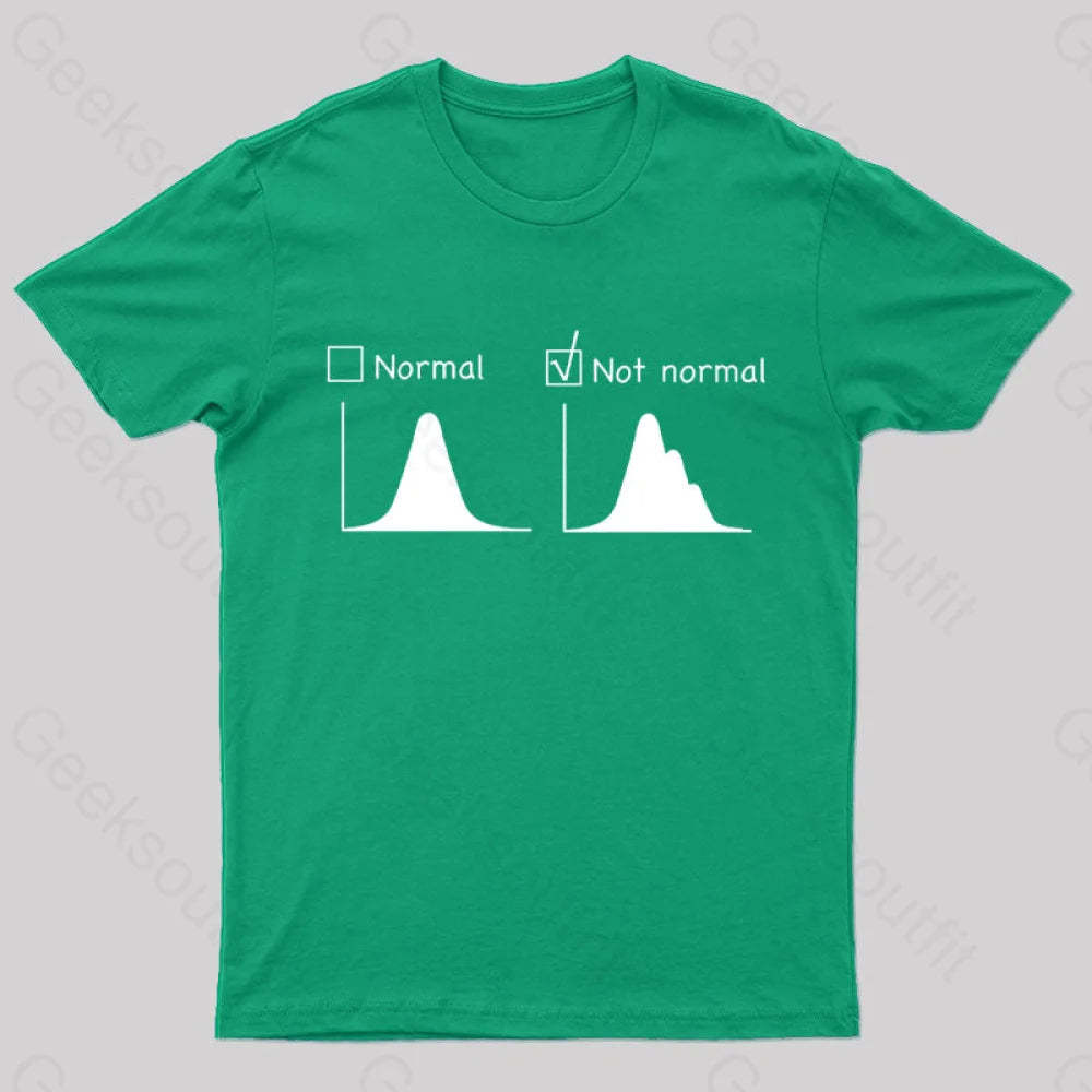 Normal Vs Not Distribution Nerd T-Shirt Green / S