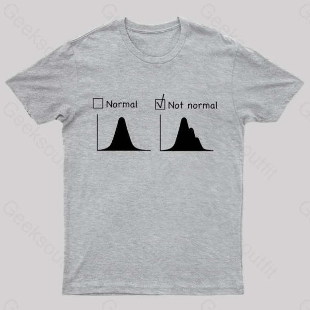 Normal Vs Not Distribution Nerd T-Shirt Grey / S