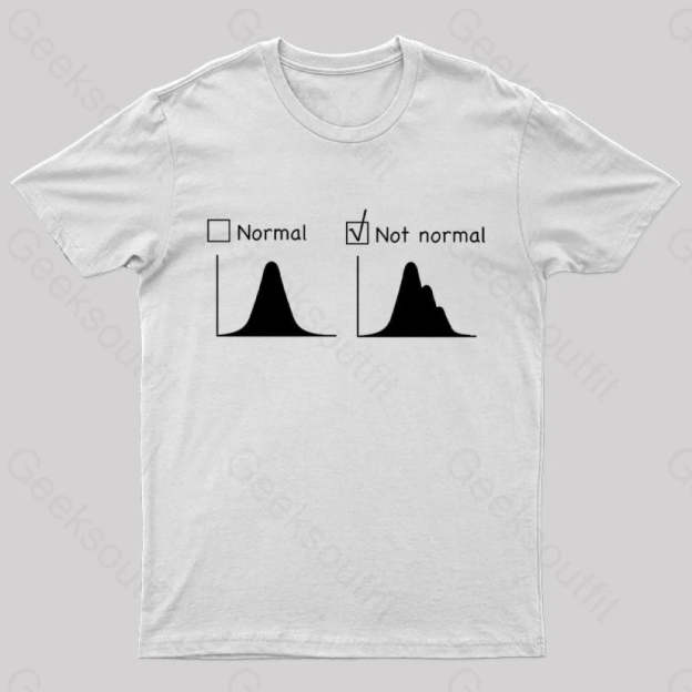 Normal Vs Not Distribution Nerd T-Shirt White / S