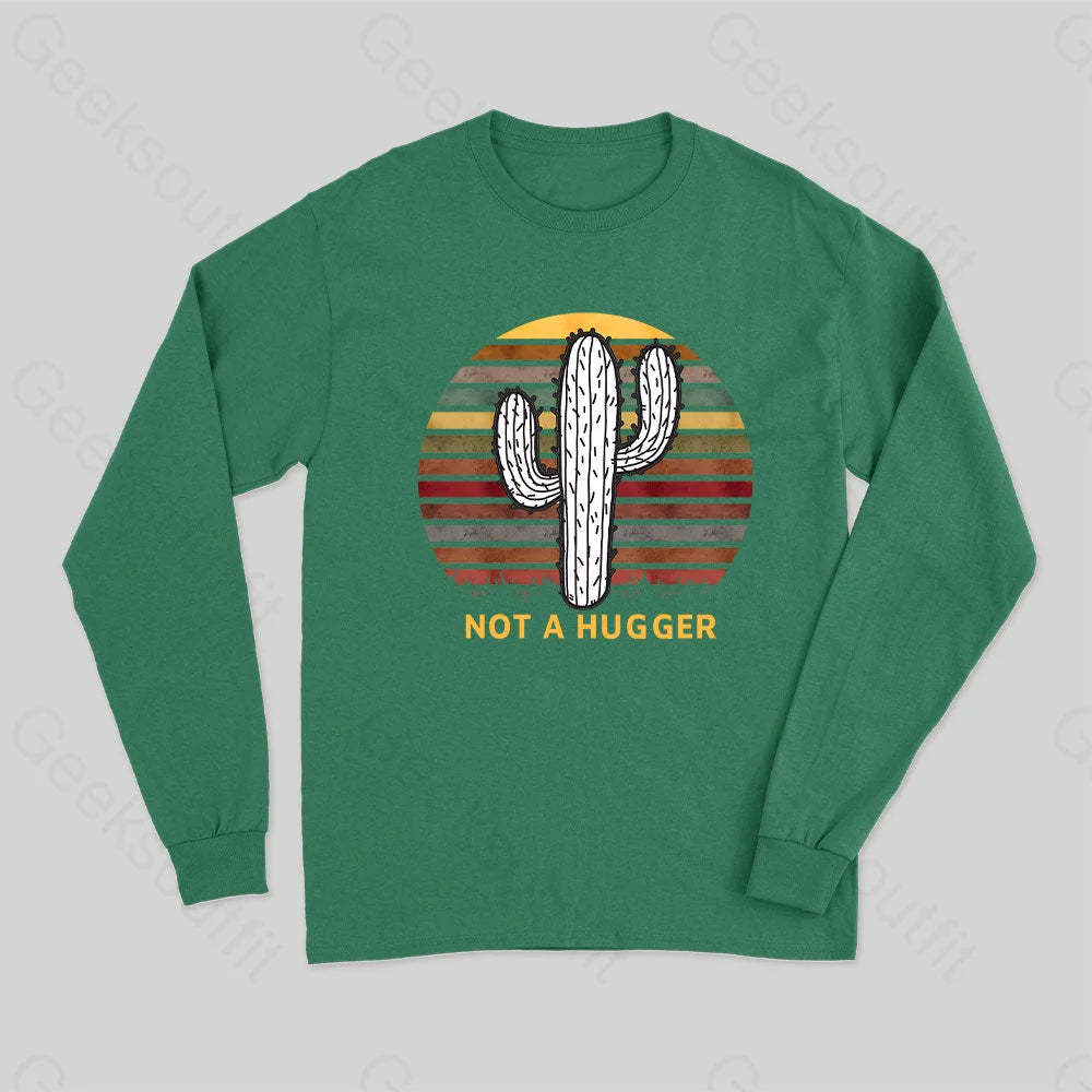 Not A Hugger Vintage Long Sleeve T-Shirt Green / S