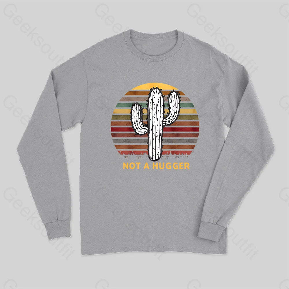 Not A Hugger Vintage Long Sleeve T-Shirt Grey / S