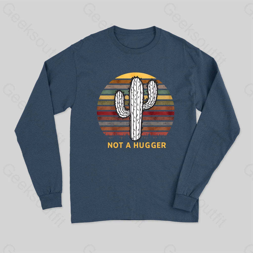 Not A Hugger Vintage Long Sleeve T-Shirt Navy / S