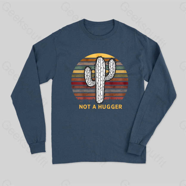 Not A Hugger Vintage Long Sleeve T-Shirt Navy / S