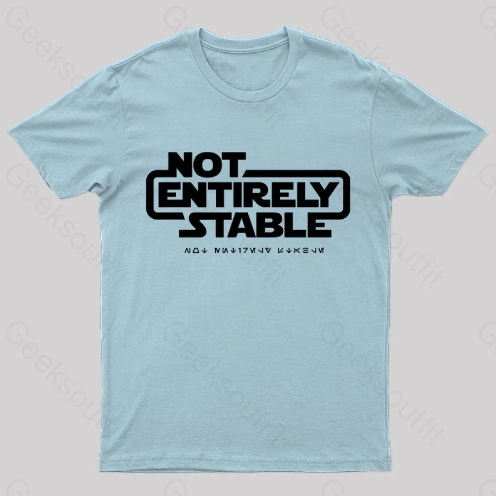 Not Entirely Stable Geek T-Shirt Light Blue / S