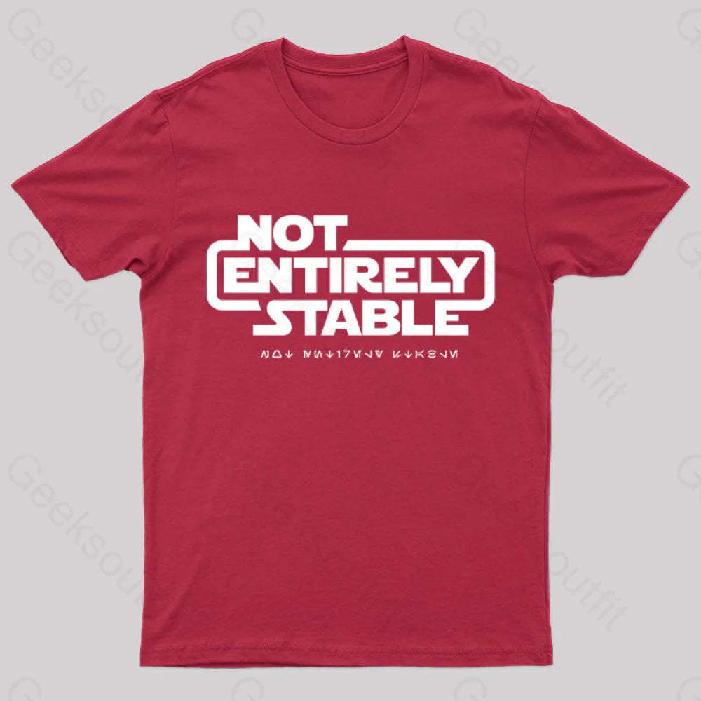 Not Entirely Stable Geek T-Shirt Red / S
