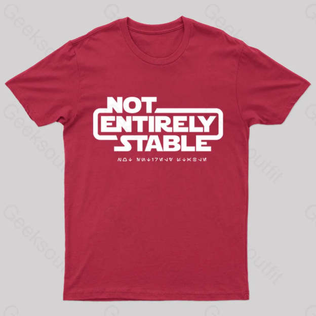 Not Entirely Stable Geek T-Shirt Red / S