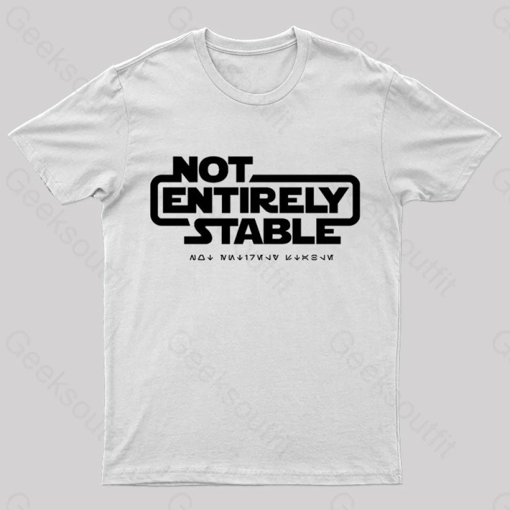 Not Entirely Stable Geek T-Shirt White / S
