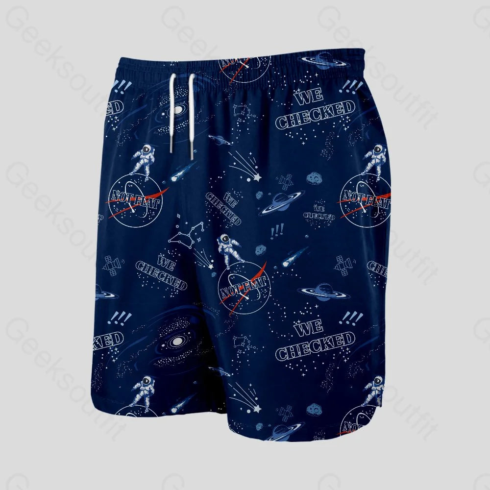 Not Flat Geeky Drawstring Shorts - Geeksoutfit