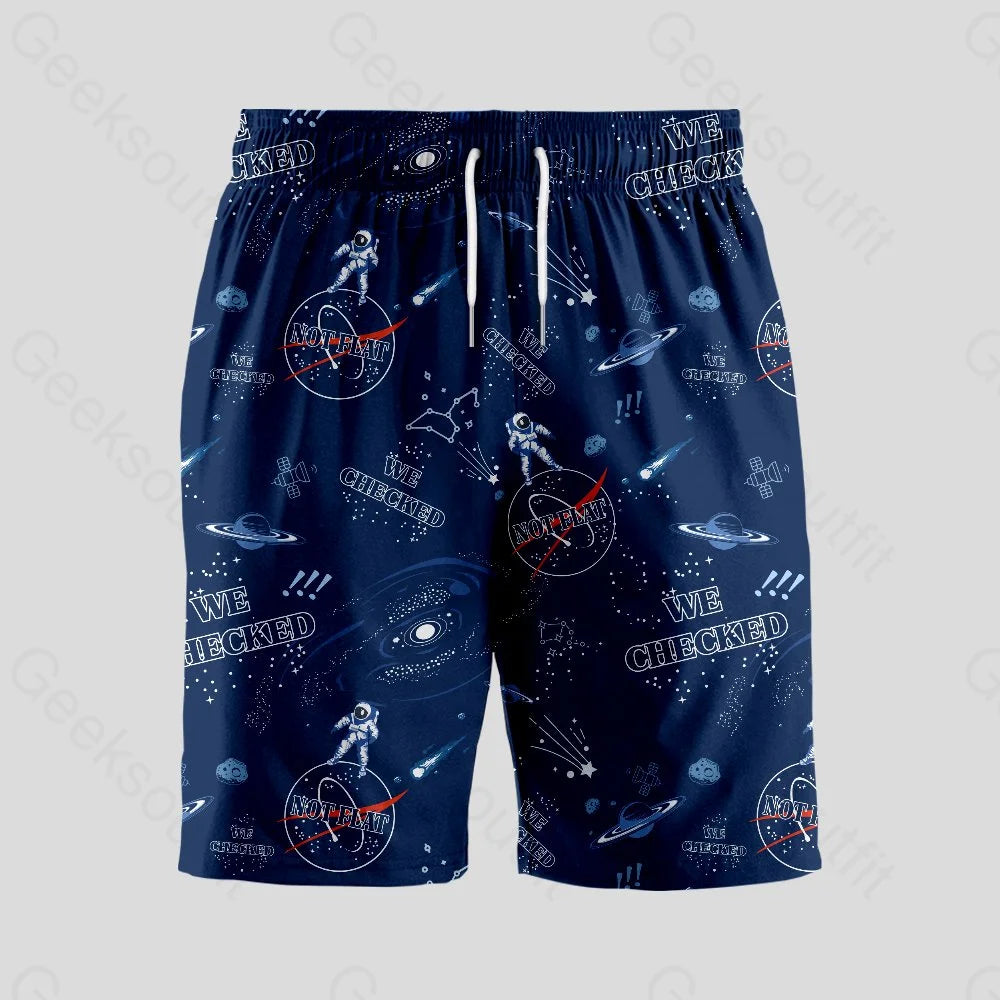 Not Flat Geeky Drawstring Shorts - Geeksoutfit
