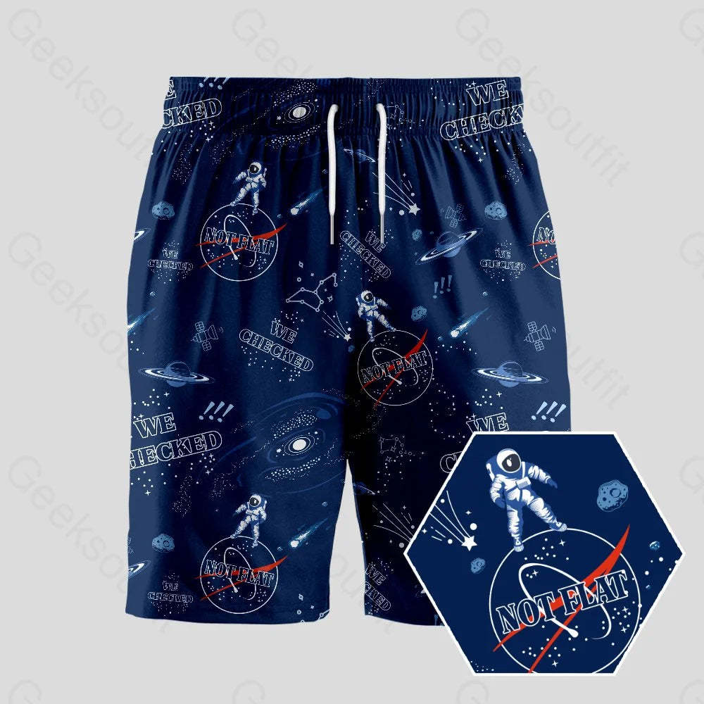 Not Flat Geeky Drawstring Shorts - Geeksoutfit