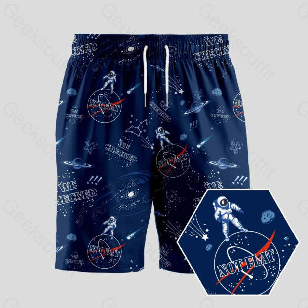 Not Flat Geeky Drawstring Shorts - Geeksoutfit