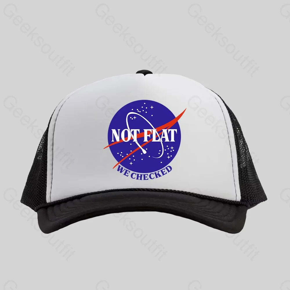 Not Flat Trucker Hat - Geeksoutfit
