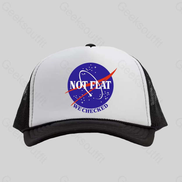 Not Flat Trucker Hat - Geeksoutfit