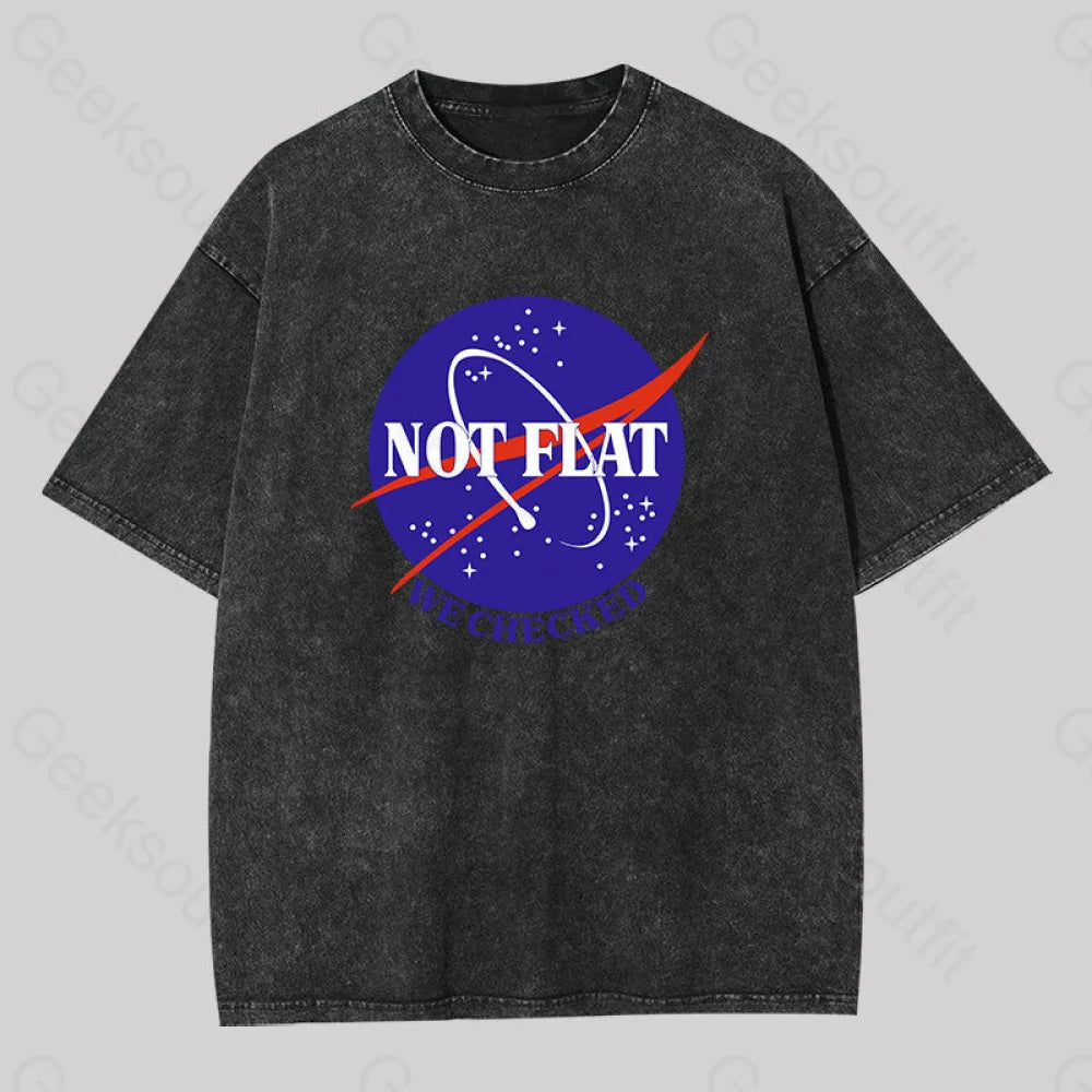 Not Flat Washed T-Shirt Black / S