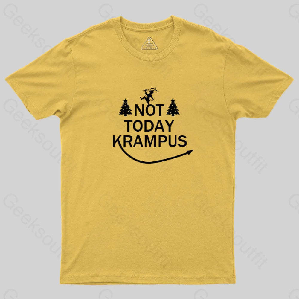 Not Today Krampus T-Shirt Yellow / S