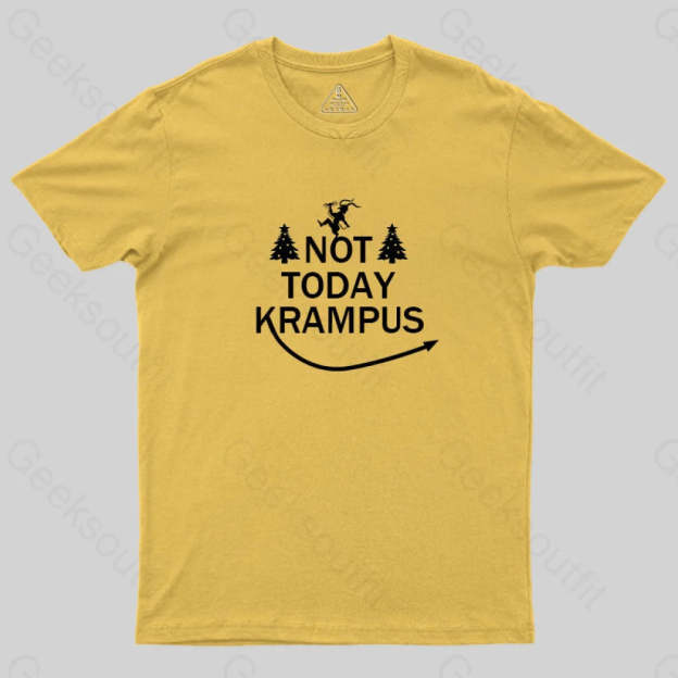 Not Today Krampus T-Shirt Yellow / S