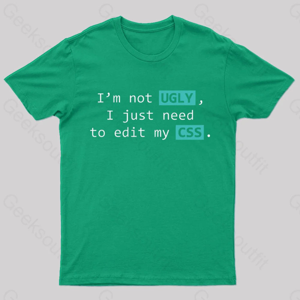 Not Ugly Geek T-Shirt Green / S