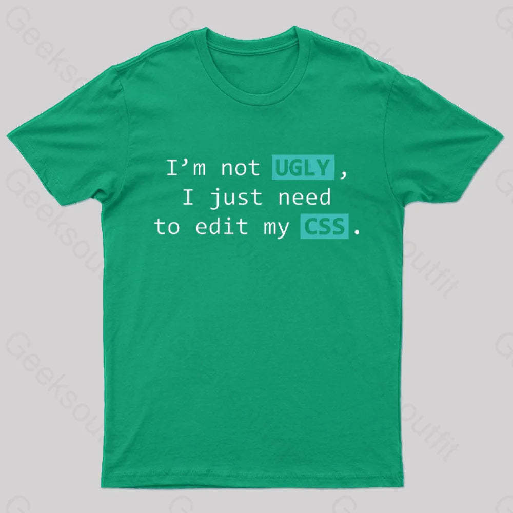 Not Ugly Geek T-Shirt Green / S