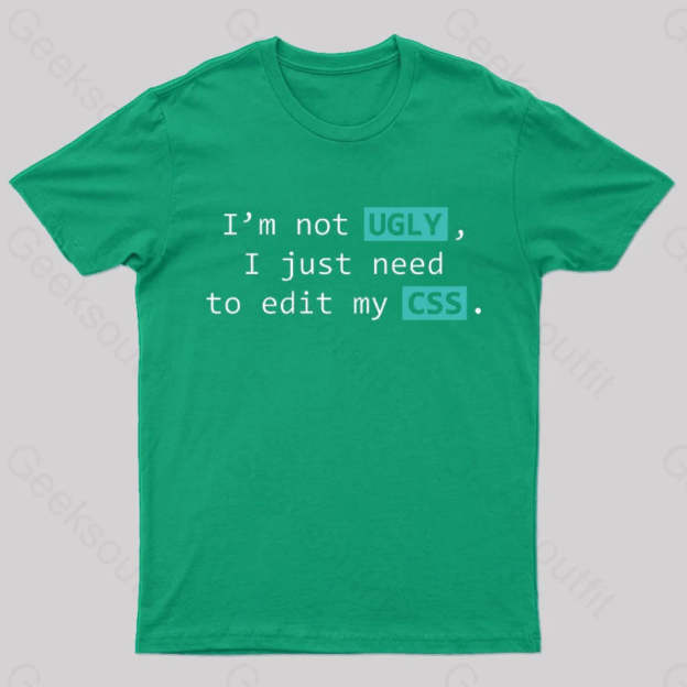 Not Ugly Geek T-Shirt Green / S